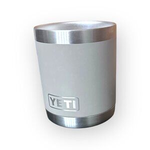 Yeti Stainless Steel Rambler 10 oz Lowball Tumbler Gray w Company Logo - NO LID